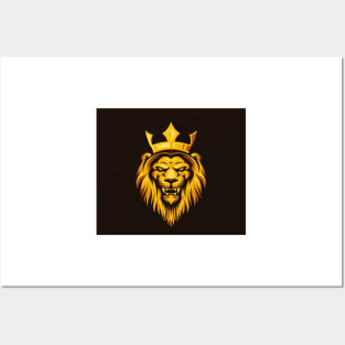 Gold lion Posters and Art